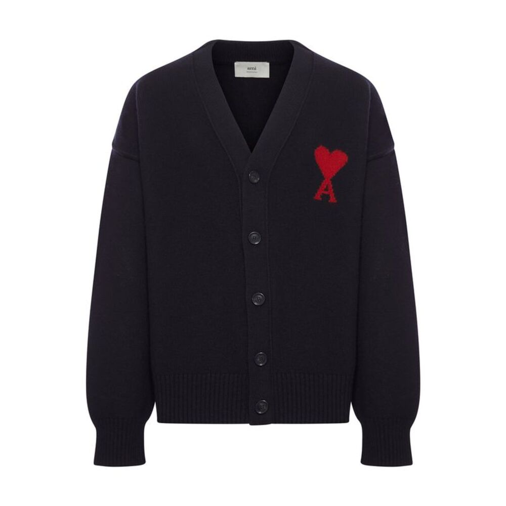 Ami Paris Men Ami De Coeur Wool Cardigan